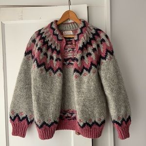 Hand knit wool sweater